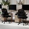 Black Mesh Office Chair with PP, Metal Frame, Sponge Seat and Flip Arms